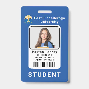 Modern School University Student ID Badge Template