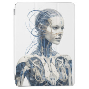 Modern Sci-fi cyborg girl iPad Air Cover