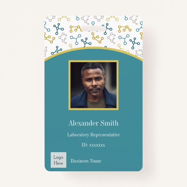 Modern Science Company Employee Photo ID Badge (Front)