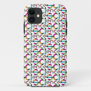 Modern Science Typography Pattern Case-Mate iPhone Case