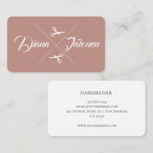 Modern Scissors Hair Stylist Polignac Business Card