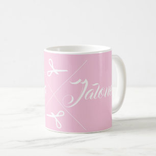 Modern Scissors Hair Stylist Seashell Pink Coffee Mug