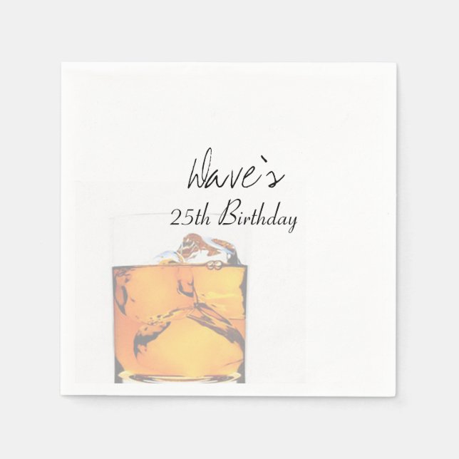 Modern Scotch Glass Napkin (Front)