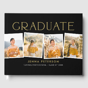 Modern Scrapbook Graduation Party Guest Book