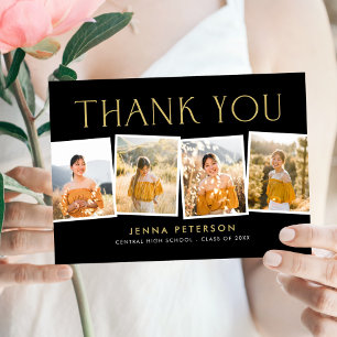 Modern Scrapbook Graduation Thank You Card