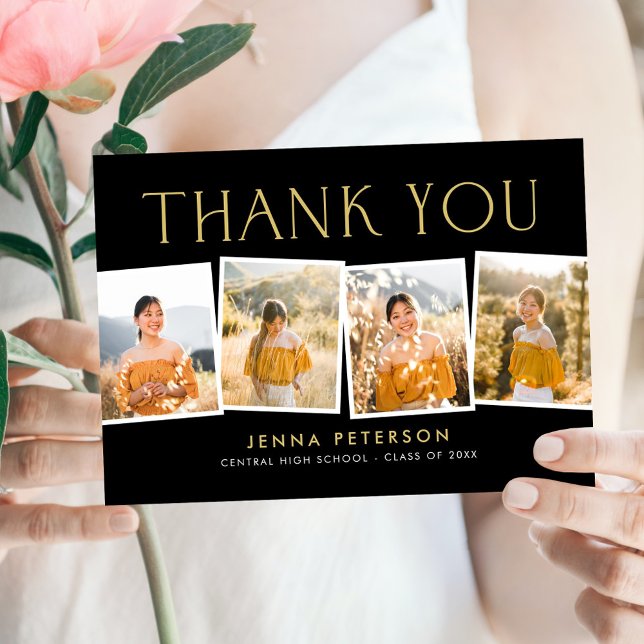 Modern Scrapbook Graduation Thank You Card (Creator Uploaded)