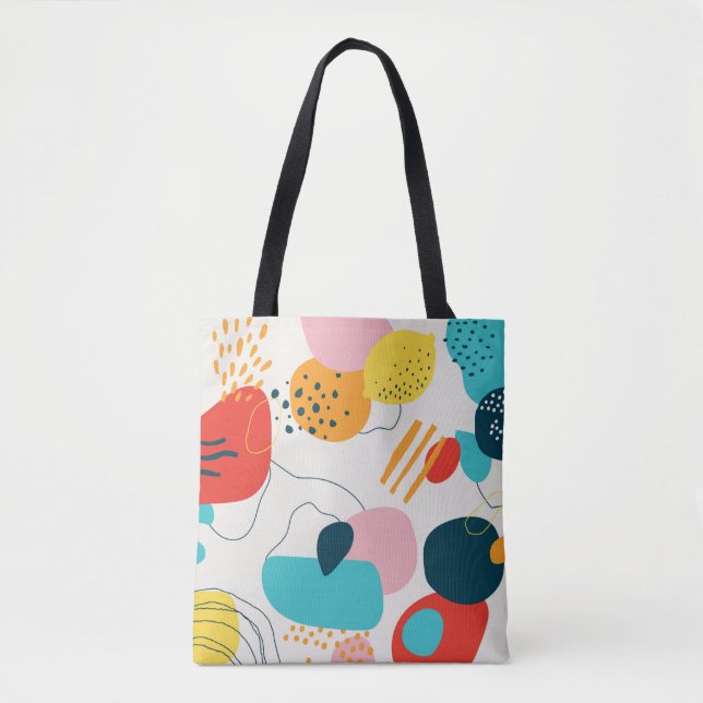 Modern scribble background. Trendy geometric doodl Tote Bag (Front)