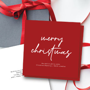 Modern Scrip Typography Christmas Card