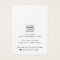Modern script add logo white earring display card