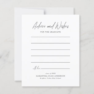 Modern Script Advice and Wishes Graduation