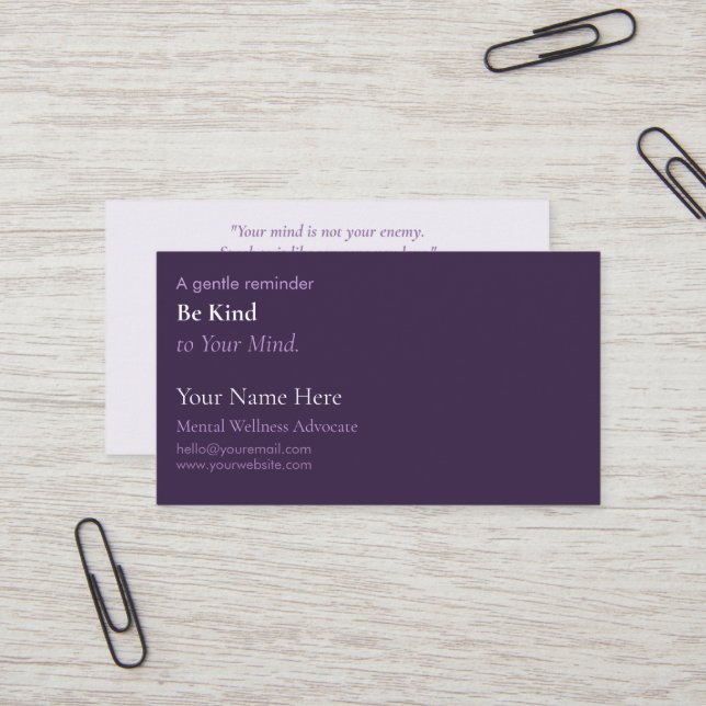 Modern Script	Aesthetic Business Card  (Front/Back In Situ)