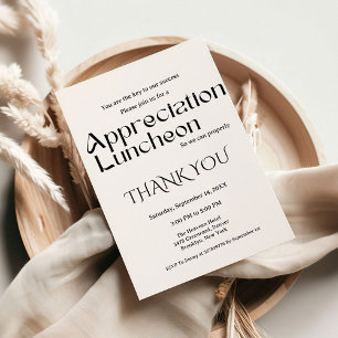 Modern script appreciation party grateful party  invitation