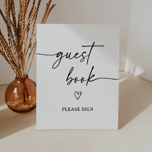 Modern Script Baby Shower Guest Book Sign