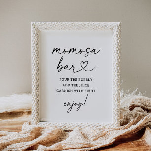 Modern Script Baby Shower Momosa Bar Sign