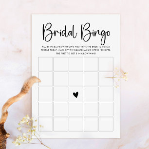 Modern Script Bingo Game Card