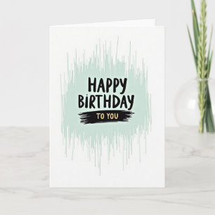 Modern Script Birthday Card