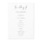 Modern Script Black White Wedding Program