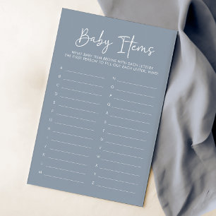 Modern Script Blue Oh Baby Simple Baby Items Game