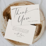 Modern Script Boho Bridal Shower Thank You Card<br><div class="desc">Modern Script Boho Bridal Shower Thank You Card. Click the personalise button to customise this design with your details. To change background colours and fonts click the edit this design further button for more options. This is part of a larger bridal shower collection. See below for more items.</div>