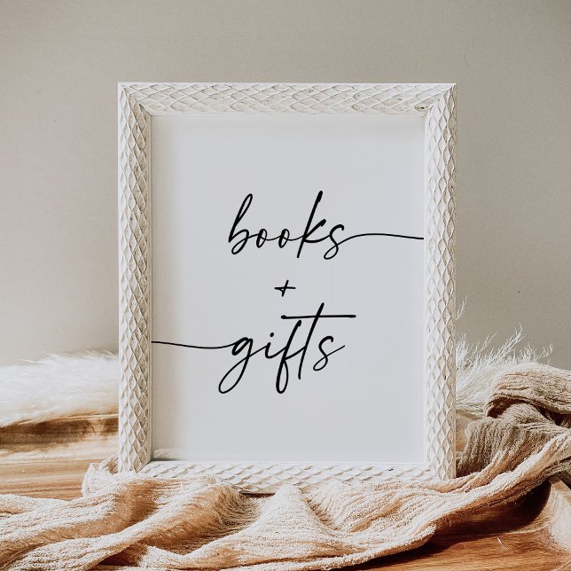 Modern Script Books and Gifts Baby Shower Sign (Creator Uploaded)