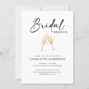 Modern Script Bridal Brunch Invitation