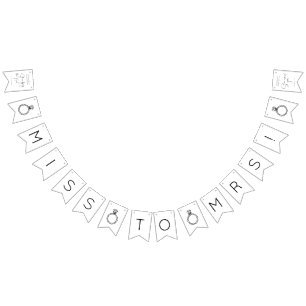 Modern Script Bridal Shower Bunting