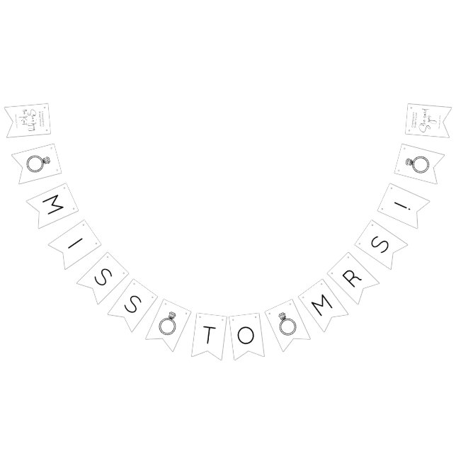 Modern Script Bridal Shower Bunting (All)