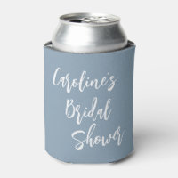 Modern Script Bridal Shower Custom Dusty Blue