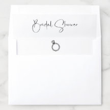 Modern Script Bridal Shower Envelope