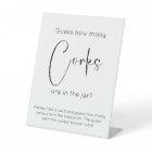Modern Script Bridal Shower Guess How Many Corks