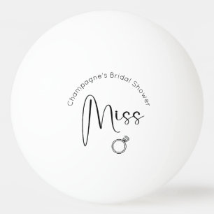 Modern Script Bridal Shower Miss to Mrs Ping Pong Ball