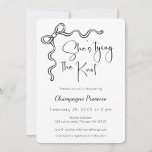 Modern Script Bridal Shower She's Tying The Knot