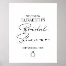 Modern Script Bridal Shower Welcome