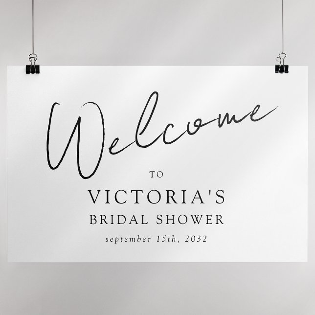 Modern Script Bridal Shower Welcome Sign (Creator Uploaded)