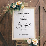 Modern Script | Bridal Shower Welcome Sign Poster<br><div class="desc">Welcome your guests with a Modern Handwriting Script Bridal Shower Welcome Poster, a sophisticated addition to your bridal shower decor. This minimalist and elegant design, featuring a handwritten black script, sets the tone for a modern, stylish bridal shower. It's the perfect way to greet your guests and make them feel...</div>