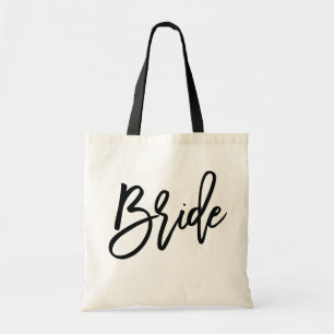 Modern Script Bride tote bag