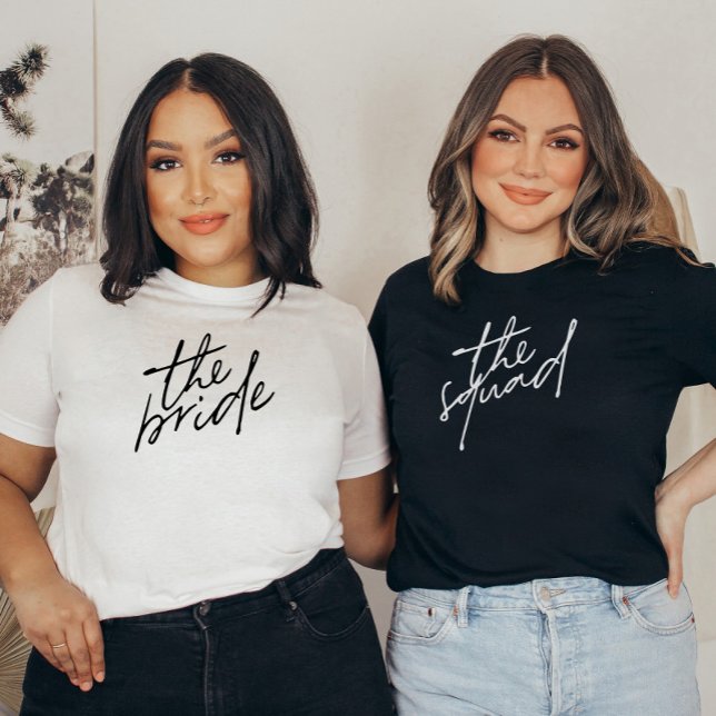 Modern Script Bridesmaid T-Shirt (Creator Uploaded)