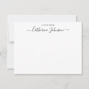Modern Script Calligraphy A Note From Black Card