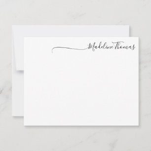 Modern Script Calligraphy name note card