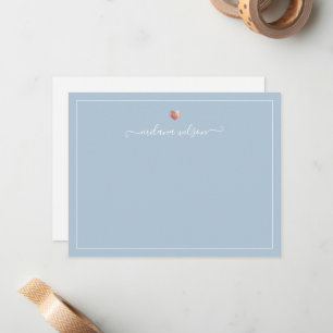 Modern Script Calligraphy Rose Gold Heart Card