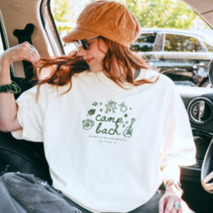 Modern Script Camp Bachelorette Party Custom T-Shirt