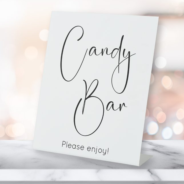 Modern Script Candy Bar Pedestal Sign (Creator Uploaded)