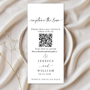 Modern Script Capture The Love QR CODE Card