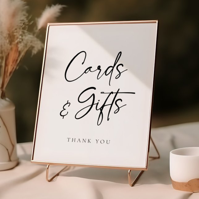 Modern Script Cards & Gifts Wedding Poster (Creator Uploaded)