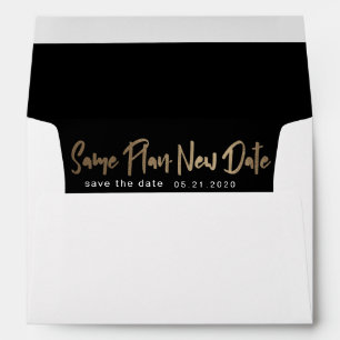 modern script change the date pre addressed envelope