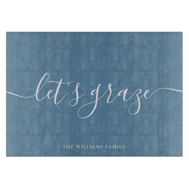 Modern Script Charcuterie Family Grazing Board (Front)