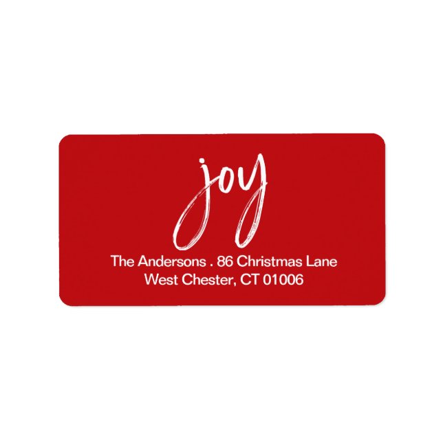 Modern Script Christmas Return Address Label (Front)