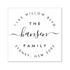 Modern Script Circular Family Name Return Address