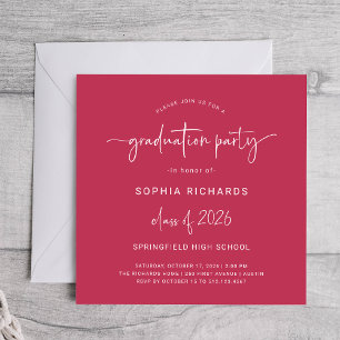 Modern Script   Class of 2023 Graduation Party Invitation