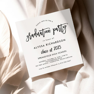 Modern Script   Class of 2024 Graduation Party Invitation